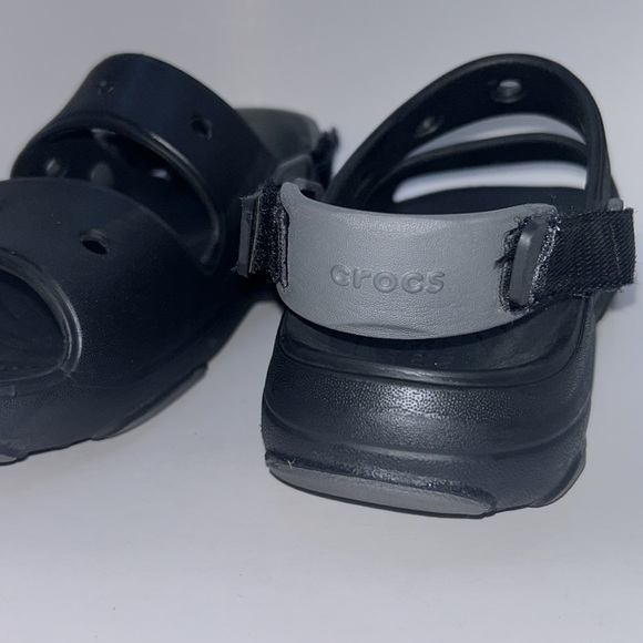 Crocs All Terrain Black With Adjustable straps Sandal Shoes 5 youth - Picture 3 of 7